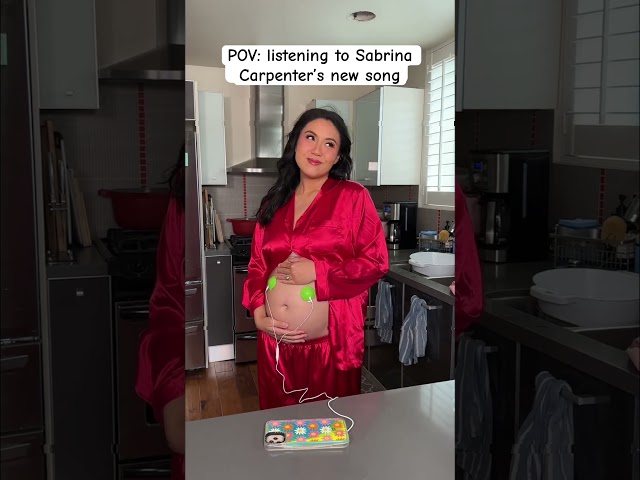 Listening to Sabrina Carpenter’s new song with baby… #springonshorts #EspresoBySabrina
