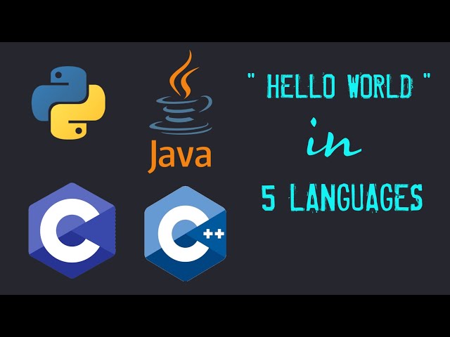 Hello World in 5 different languages | Python, Java, JavaScript, C, C++ in one video