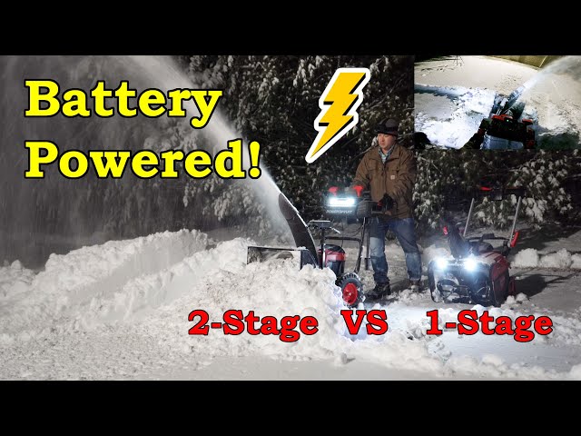 ✅ 2-Stage vs 1-Stage 80V Electric Snowblower Comparison - PowerSmart  6Ah Battery Cordless