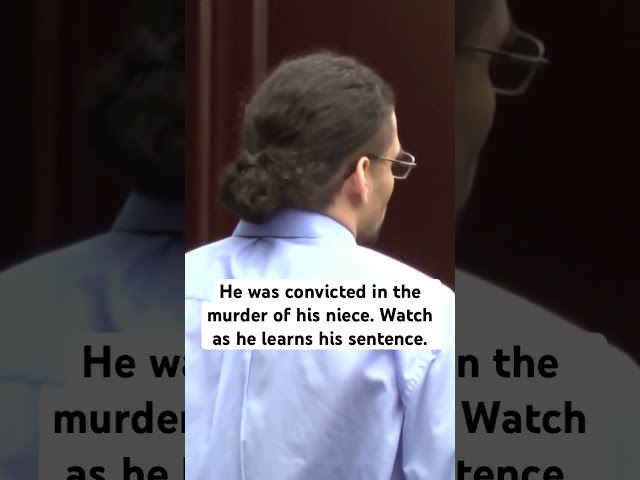 The moment this convicted murderer learns his sentence