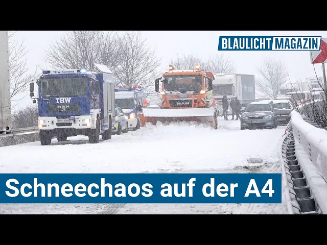 Extreme snowfall in East Saxony, highway closed