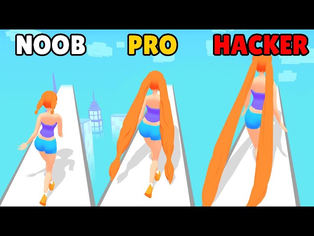 NOOB vs PRO vs HACKER in Hair Runner