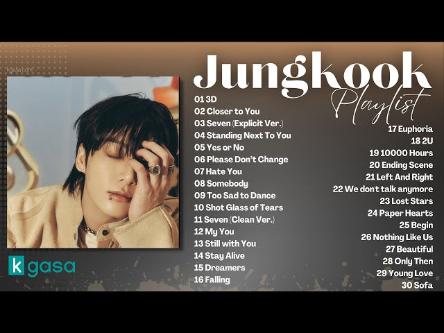 Jungkook (정국) of BTS Playlist [solo and cover]  [2023 Updated]