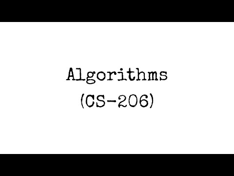 CS206: Algorithms