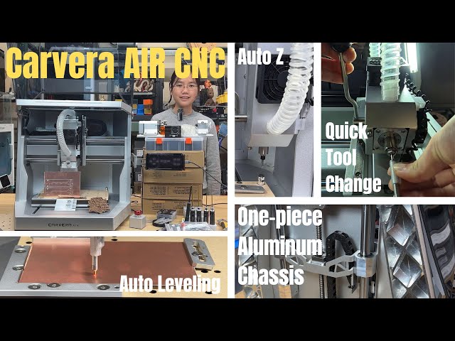 Makera Carvera AIR CNC Quick Preview: The 2nd Best Desktop CNC, Auto Tool Height, Quick Tool Change