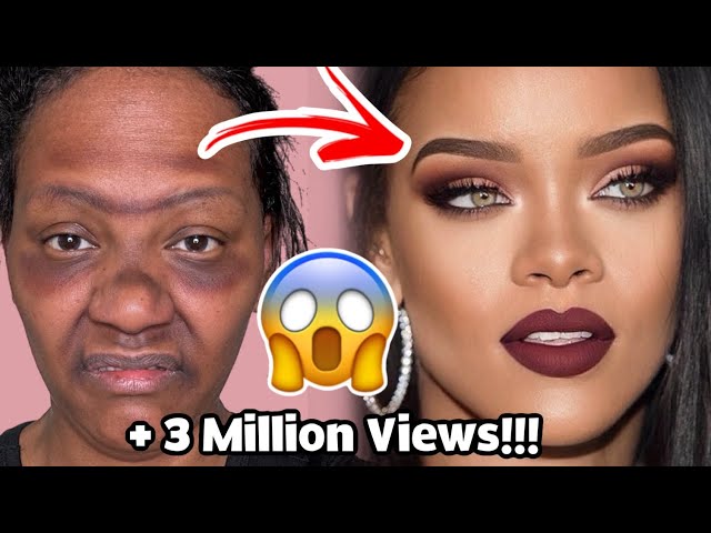 Makeup Transformation Rihanna Cirugía Plástica 😳 #makeuptutorial