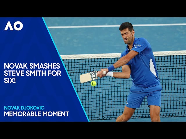Novak Djokovic Smashes Steve Smith For Six! | Australian Open 2024