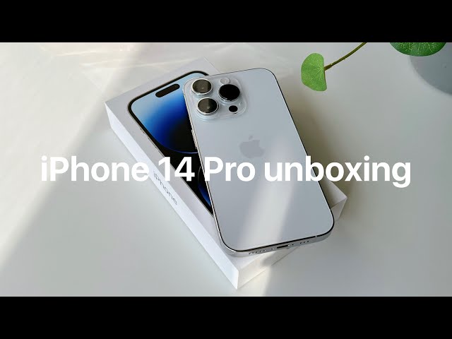 iPhone 14 Pro unboxing (Silver) + cute accessories, camera test, iPhone 13 comparison | aesthetic ✨