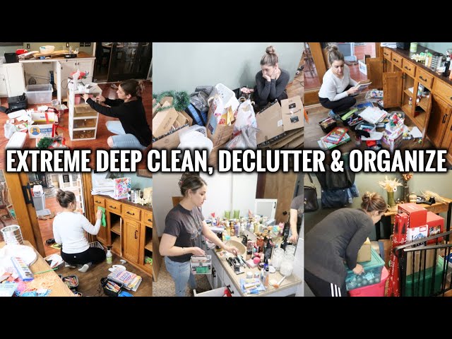 MOST EXTREME WHOLE HOUSE DEEP CLEAN, DECLUTTER & ORGANIZE EVER! Resetting my home for the New Year!