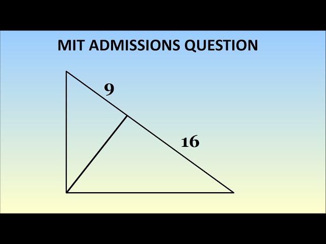 How To Solve An MIT Admissions Question From 1869