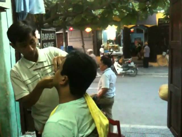 Hoi An Street Side Haircut  and ear cleanup part 1