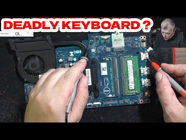 Customer cleaned the keyboard and the laptop died, what went wrong? Dell Inspiron 15 5567 no power