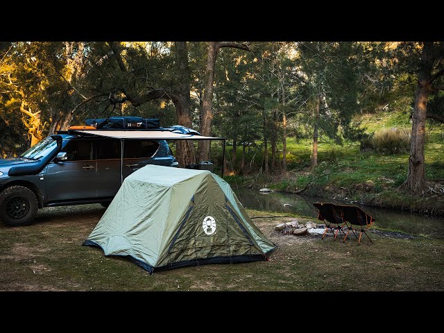 Relaxing RIVERSIDE CAMPING with our Dog | Australian Summer Escapes | Silent Vlog, ASMR