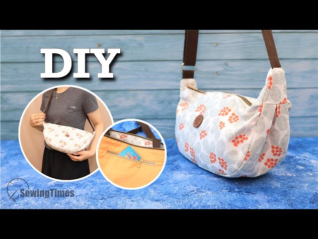 DIY Dumpling Sling Bag 🍒 How to sew a Round Shoulder Bag