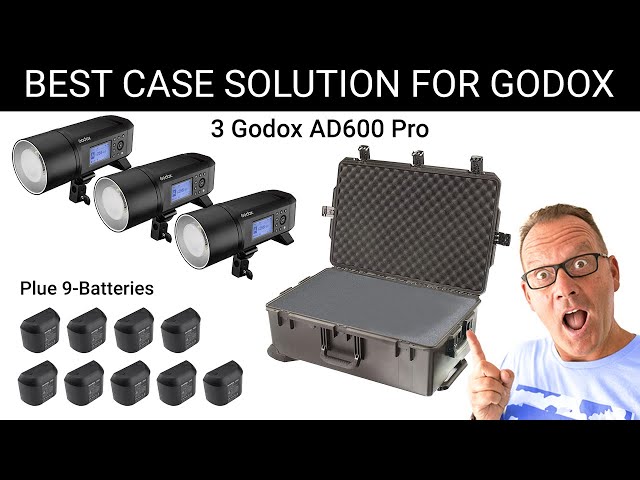 Pro Case Solution, GODOX AD600 Pro - 3 Lights with 9 Batteries!