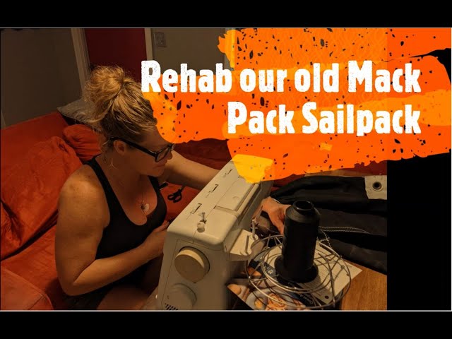 Restitch and Zipper to old Sailpack MackPack #CheapCatamaran #CheapSailboat