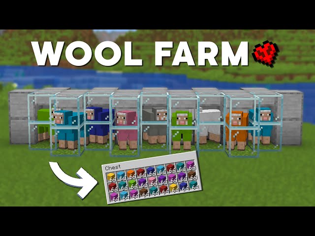 Easiest wool farm in Minecraft 1.20 + | Wool Factory