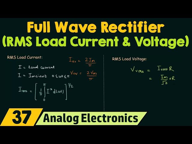 Full Wave Rectifier (RMS Load Current & RMS Load Voltage)