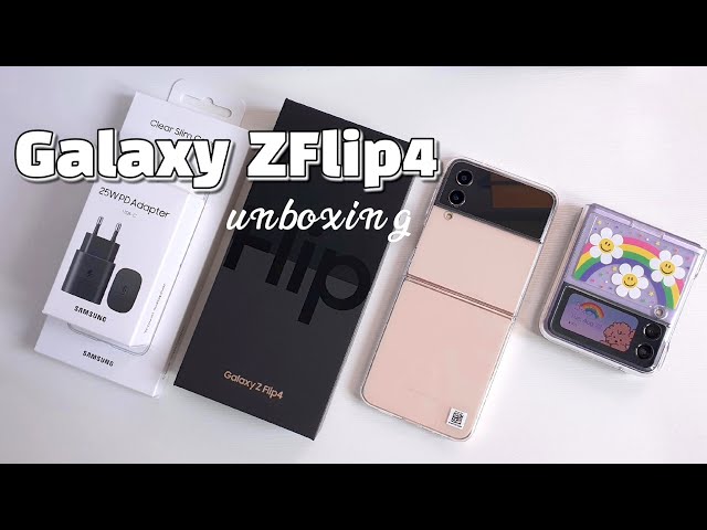 Samsung Galaxy ZFlip4 (pink gold) unboxing + accessories ft. ZFlip3 comparison