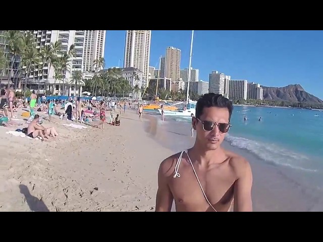 Waikiki beach with Go pro