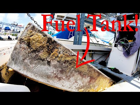 What It Looks Like To Replace A Boat's Fuel Tank.