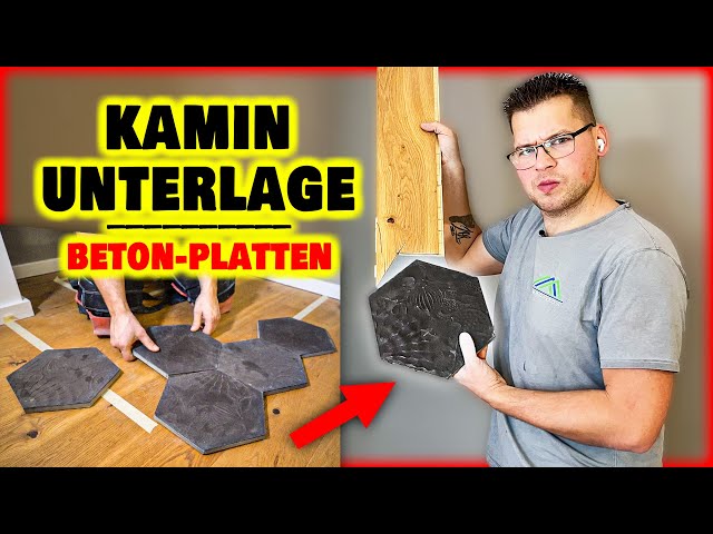 KAMIN UNTERLAGE mit BETON-PLATTEN als Funkenschutz! | Home Build Solution