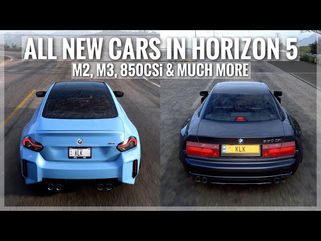 Forza Horizon 5 New Cars & Sound | BMW M2 '23, C8 E-Ray, BMW 850CSi & More