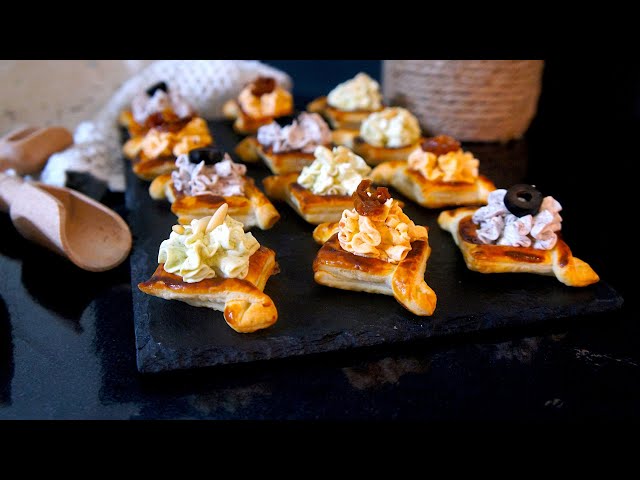 Christmas appetizer I Delicious puff pastry canapés