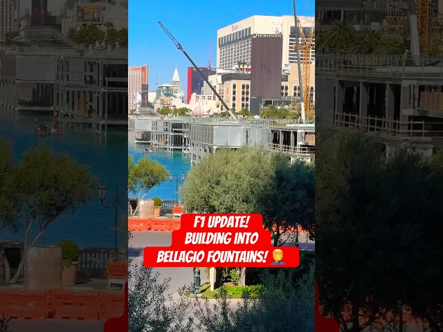 F1 Update-Bellagio Grandstands now going into the Lake Fountains #f1lasvegas #f12023 🤦‍♂️