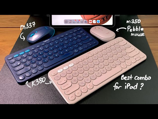 Logitech keyboard & mouse combo for iPad - pink/blue K380 & m337 or m350 mouse