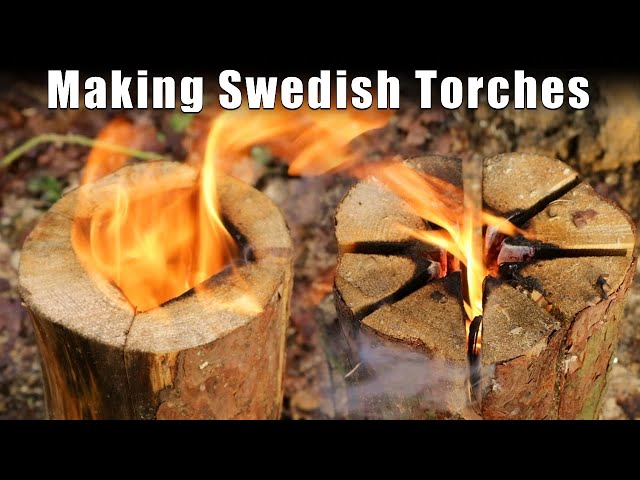 Swedish Torches - 3 Styles of 1 log fire