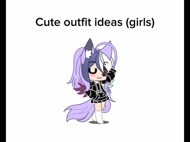 4 Cute outfit ideas in gacha club for girls!