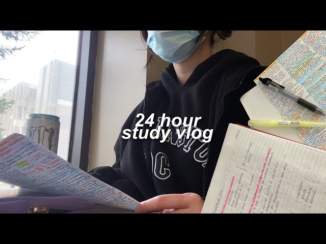 studying 24 hours before my exam 🤡 | finals week, productive study vlog, uni in canada