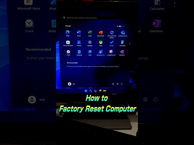 How to Factory Reset Computer 💻 #youtubeshorts #shortsvideo #shorts