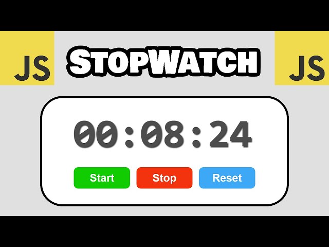 Build this JS STOPWATCH in 18 minutes! ⏱