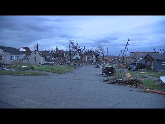 RAW VIDEO: Tornado damage in Minden, Iowa