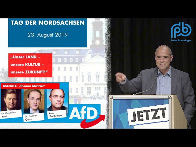 Sachsen wählen Realismus statt Volksverdummung #sachsenwahl | Peter Boehringer in Oschatz