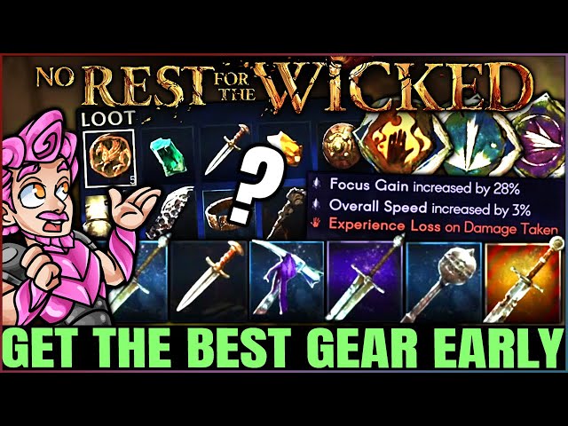 No Rest for the Wicked - The MOST POWERFUL Weapon to Use Early - Best Build, Loot, Run & Gear Guide!