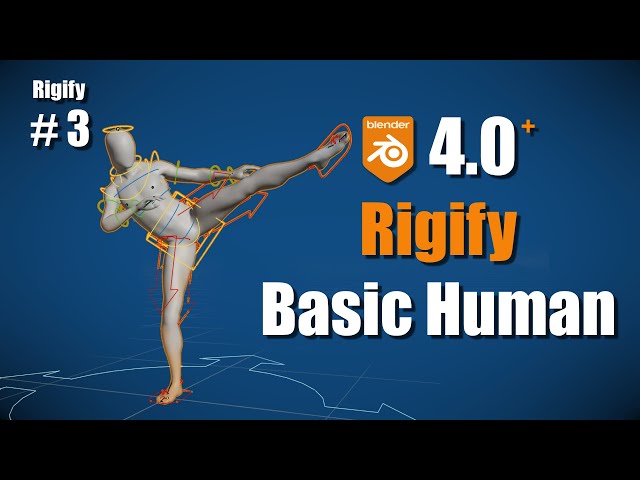 [Blender 4.0 RIGIFY]  Ch 3: Rigging a Simple Human