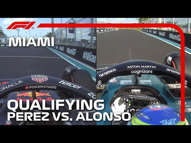 Perez vs. Alonso | Side-By-Side Qualifying Comparison | 2023 Miami Grand Prix
