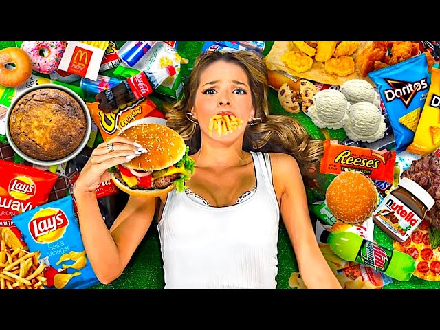 EATING THE WORLD'S UNHEALTHIEST DIET FOR 100 HOURS!!