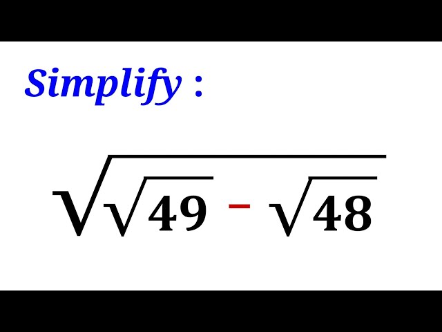 Math Olympiad Problem | Can you simplify?