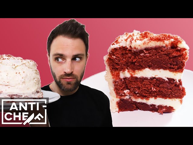 Insanely Moist Red Velvet Cake with Cream Cheese Frosting