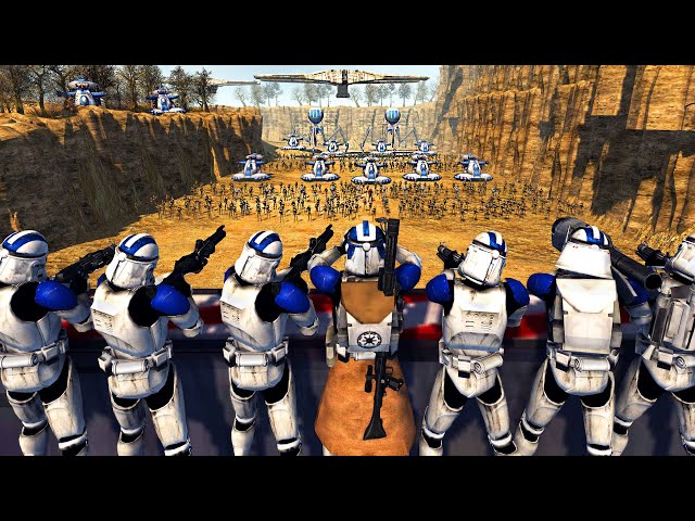 Can Clones hold the WALL vs Ultimate DROID INVASION?! - Men of War: Star Wars Mod