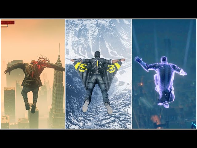 Jumping from highest point with Special Abilities in 10 open world games
