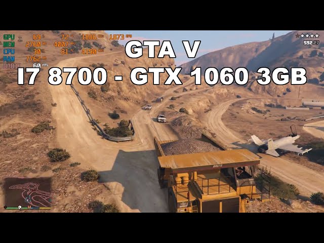 GTA V - GTX 1060 3GB - I7 8700 - CYBERPOWERPC Review