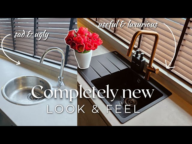 ✨Budget-Friendly✨ Kitchen Makeover | Upgrading to a Modern Sink and Tap 🫧