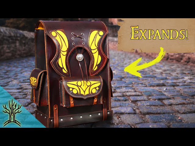 Leather Adventure Bag - Expands to fit all your quest items!