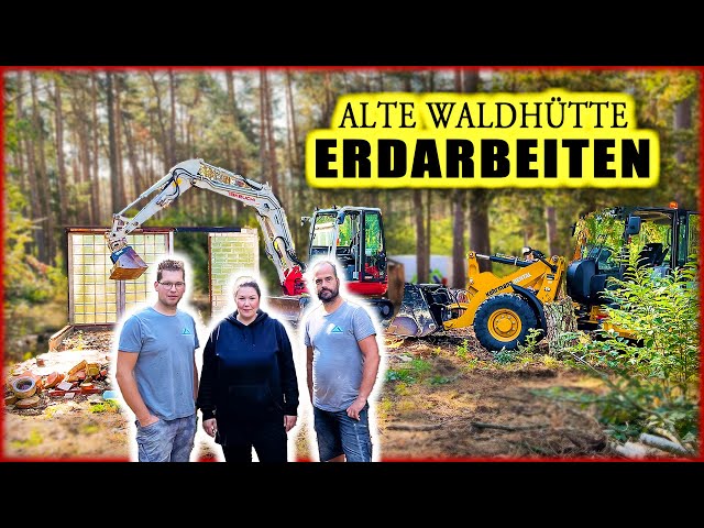 ERDARBEITEN mit BAGGER & RADLADER - Waldhütte @TomSiesing @MonikaSiesing | Home Build Solution