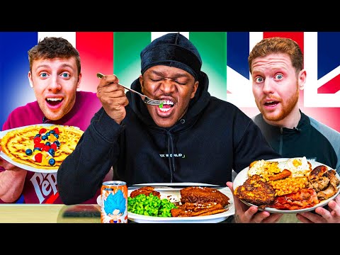 SIDEMEN EAT FOOD FROM DIFFERENT COUNTRIES 24 HOURS CHALLENGE